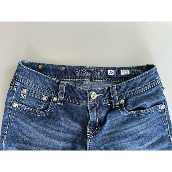 Miss Me Women's Size 28 Signature Boot Bootcut Bling Sequin Pocket Jeans - Picture 5 of 6